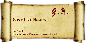 Gavrila Maura névjegykártya